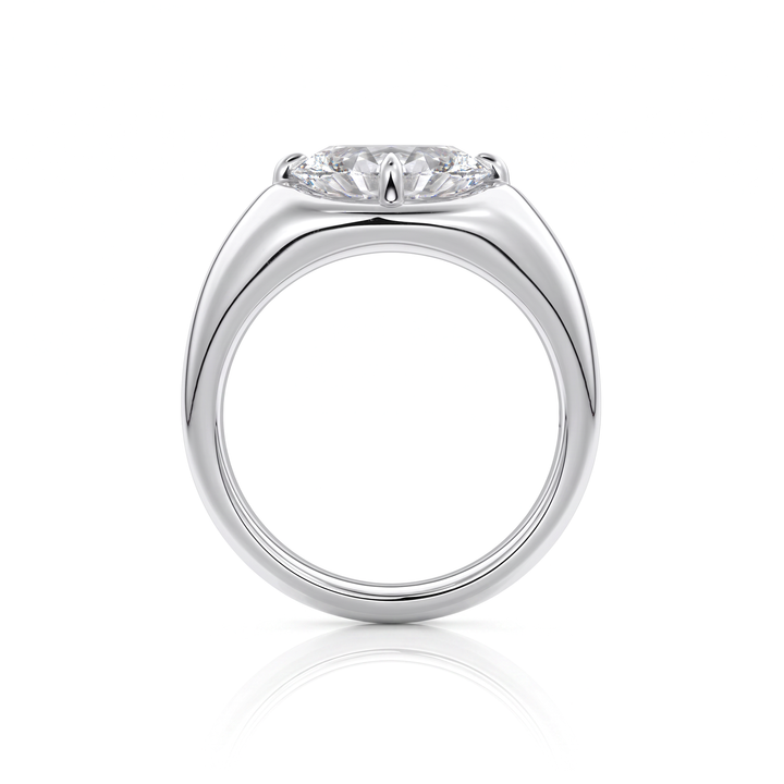 The Manon Set With An Oval Lab Diamond #material_white