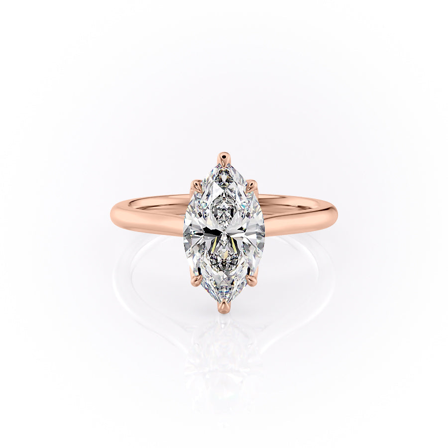 The Maren Set With A Marquise Lab Diamond-L'Amour Brilliance #material_rose