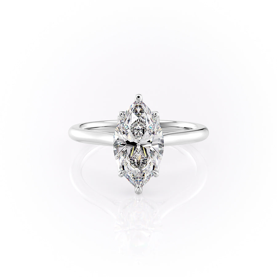 The Maren Set With A Marquise Lab Diamond-L'Amour Brilliance #material_white