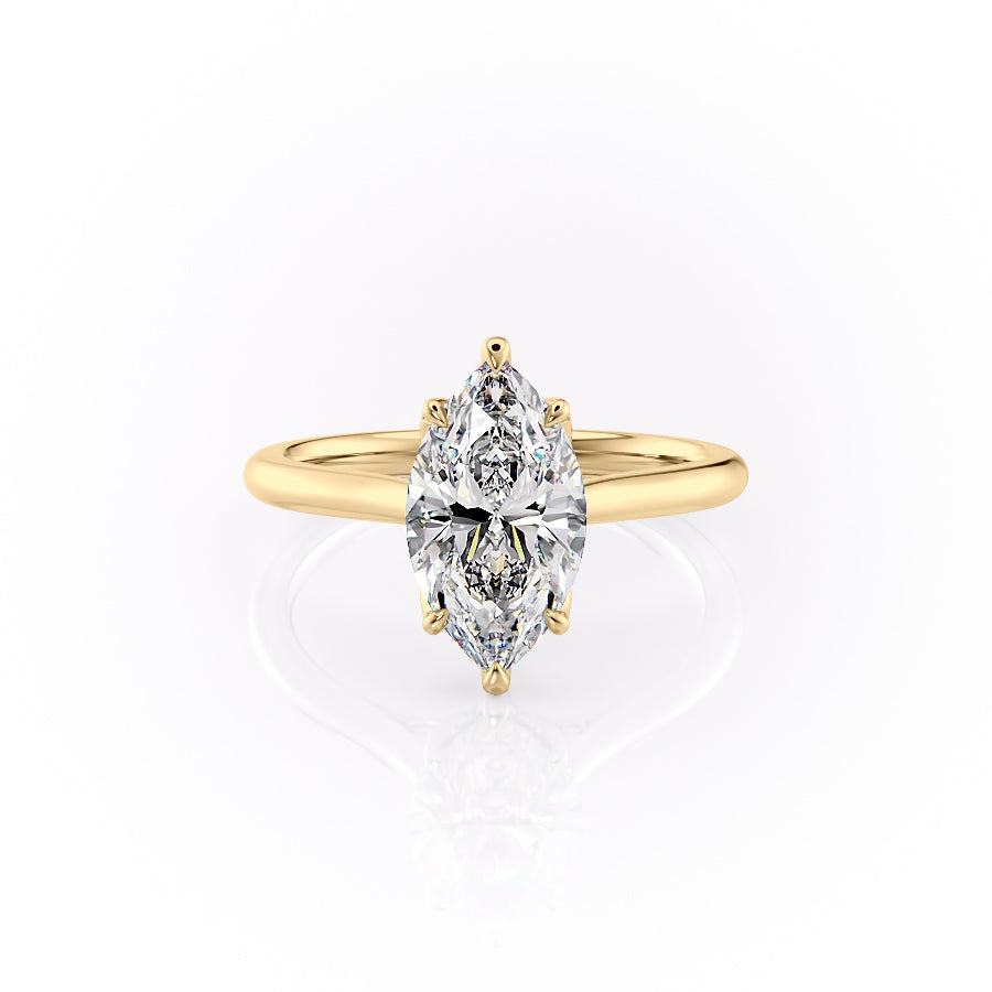 The Maren Set With A Marquise Lab Diamond-L'Amour Brilliance #material_gold
