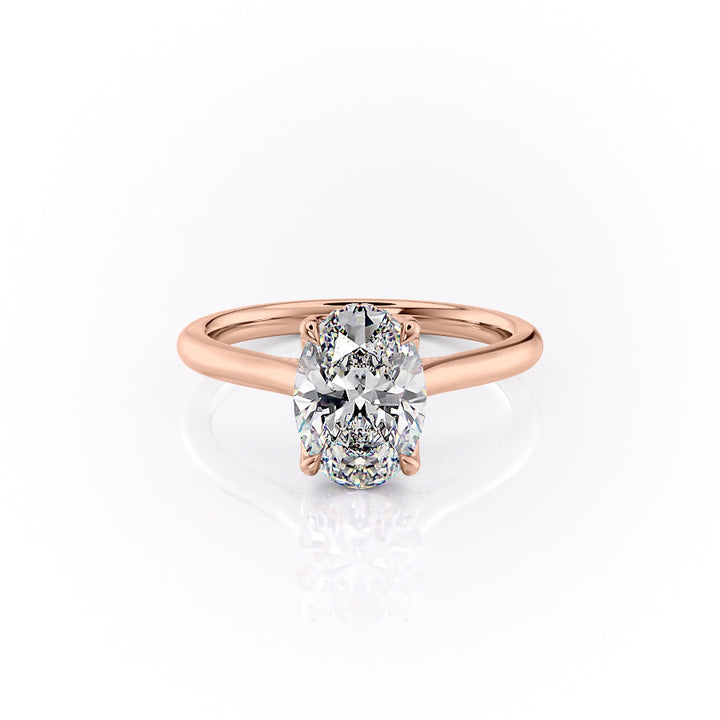 The Maren Set With An Oval Lab Diamond-L'Amour Brilliance #material_rose