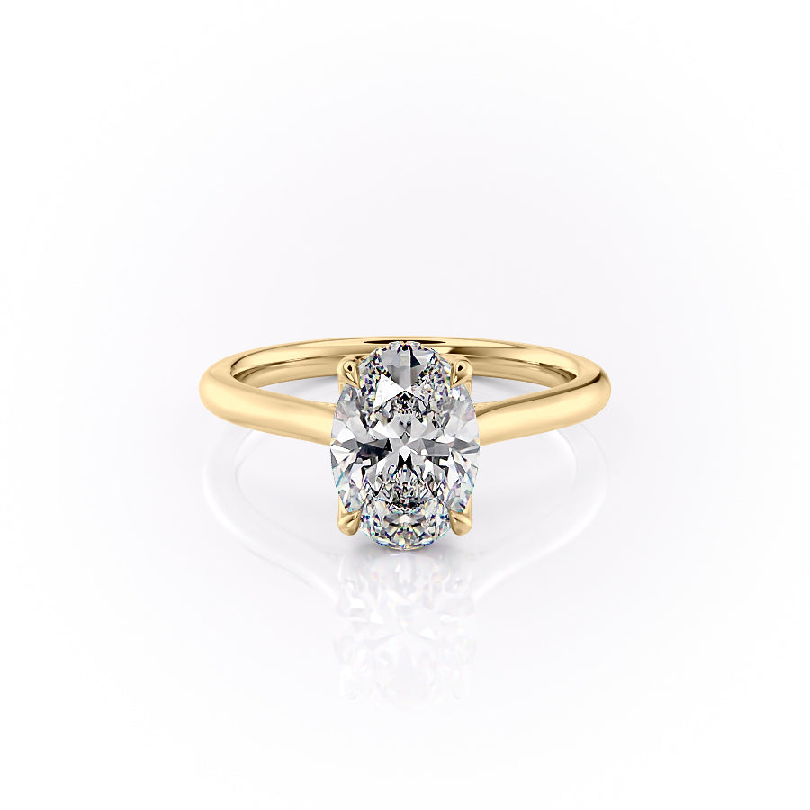 The Maren Set With An Oval Lab Diamond-L'Amour Brilliance #material_gold
