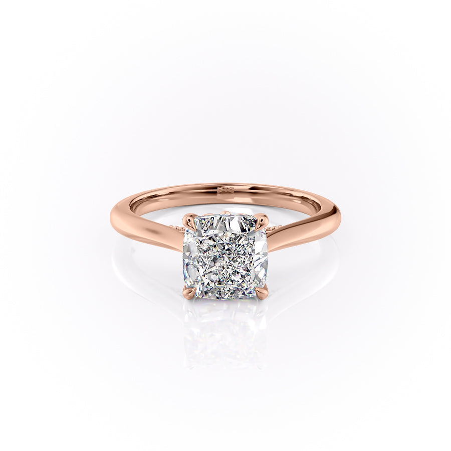 The Marlowe Set With A Cushion Lab Diamond-L'Amour Brilliance #material_rose