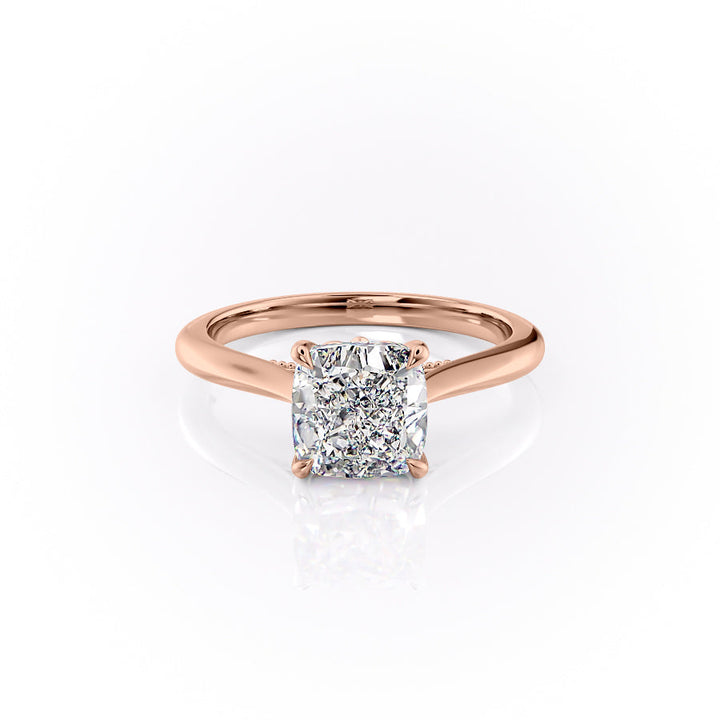 The Marlowe Set With A Cushion Lab Diamond-L'Amour Brilliance #material_rose