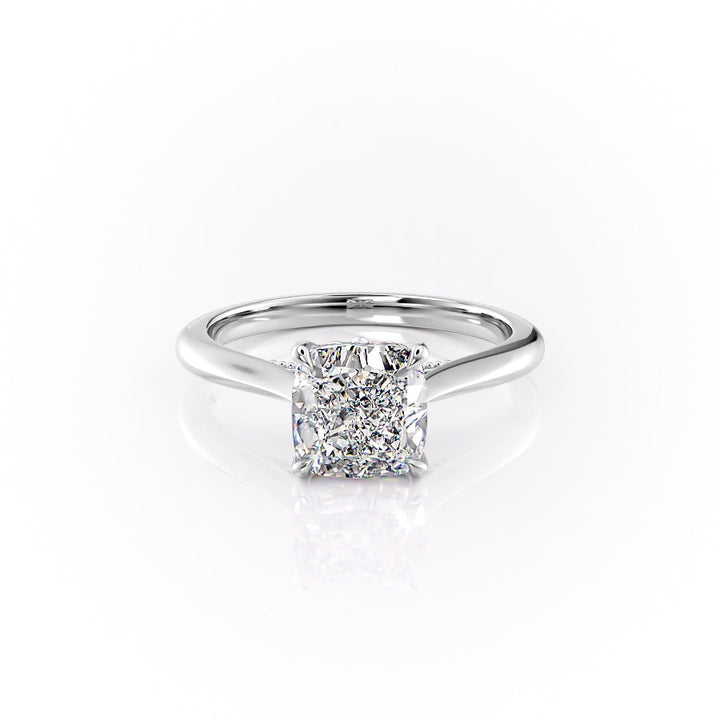The Marlowe Set With A Cushion Lab Diamond-L'Amour Brilliance #material_white