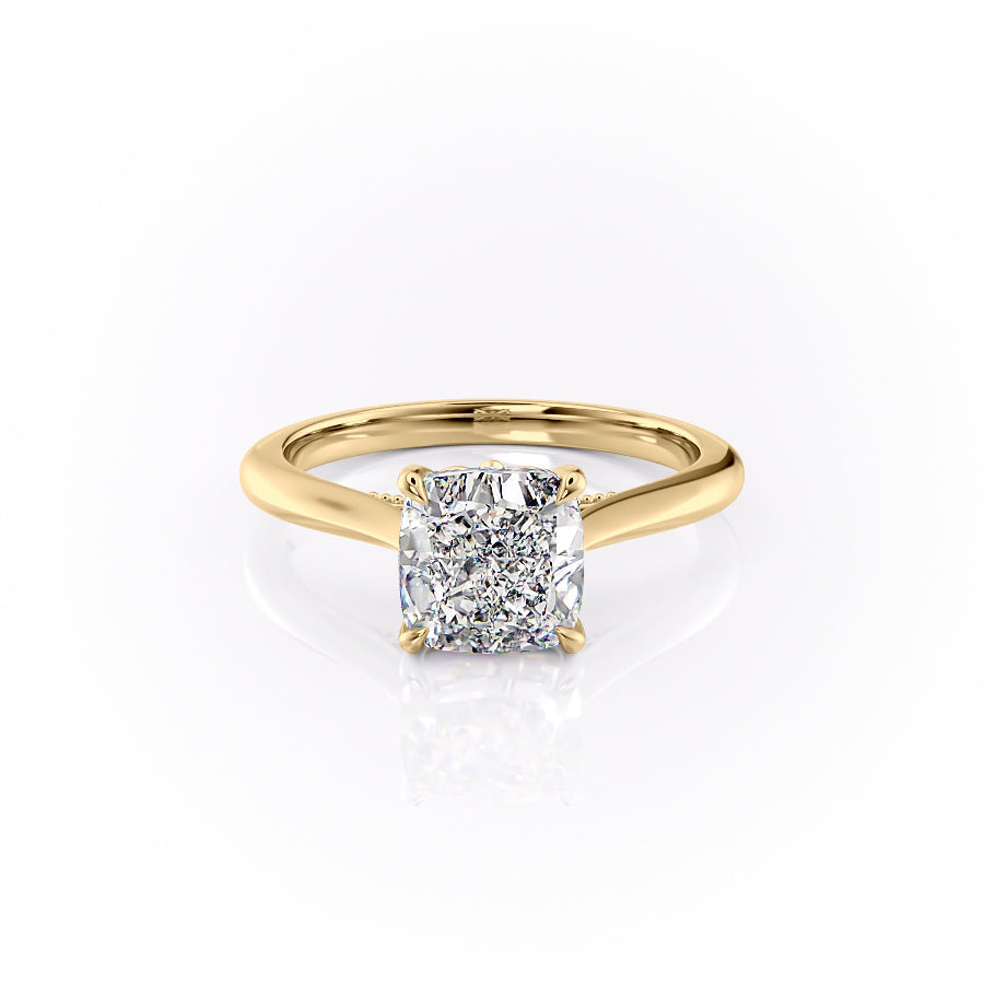 The Marlowe Set With A Cushion Lab Diamond-L'Amour Brilliance #material_gold