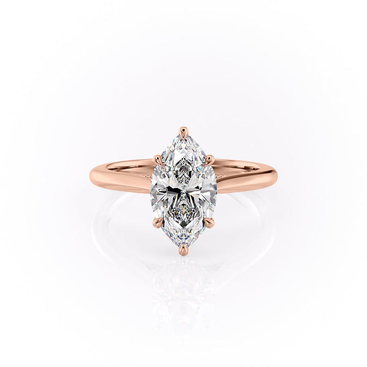 The Marlowe Set With A Marquise Lab Diamond-L'Amour Brilliance #material_rose