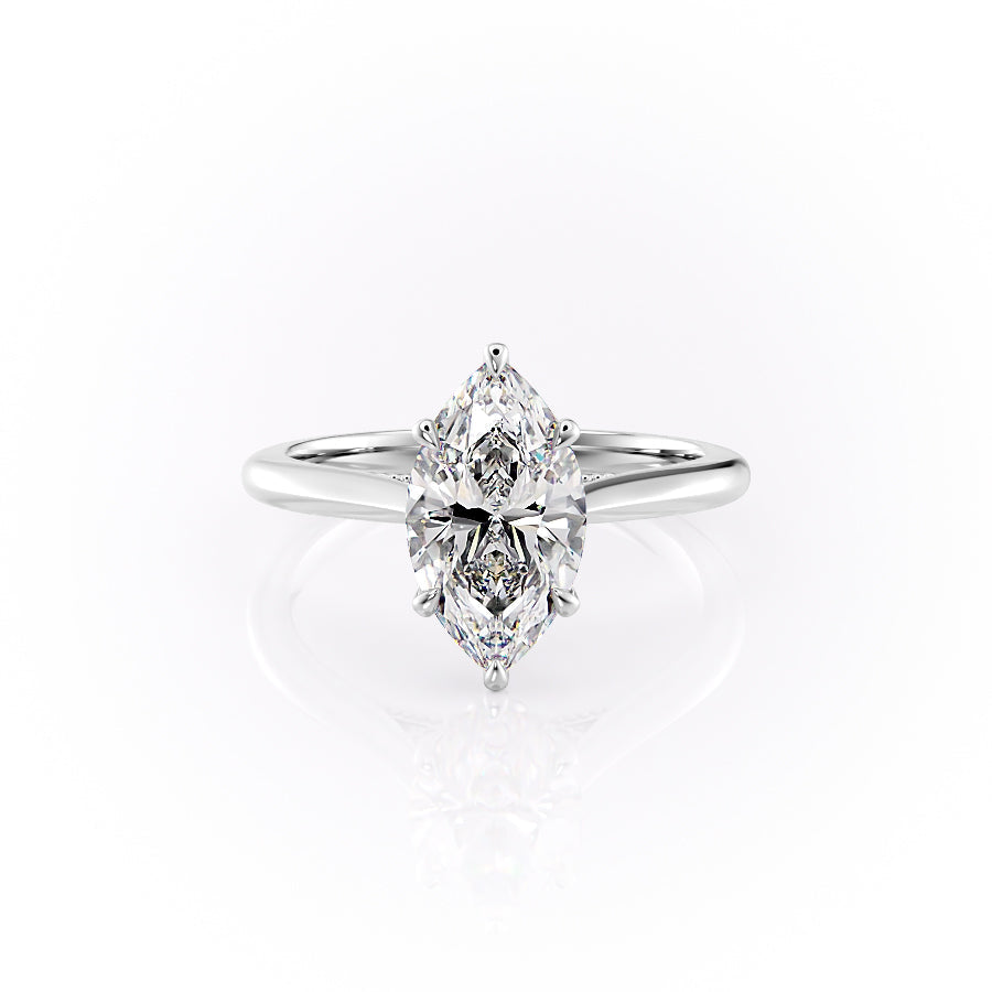 The Marlowe Set With A Marquise Lab Diamond-L'Amour Brilliance #material_white