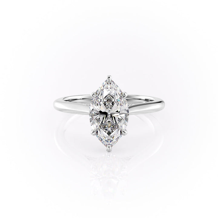 The Marlowe Set With A Marquise Lab Diamond-L'Amour Brilliance #material_white