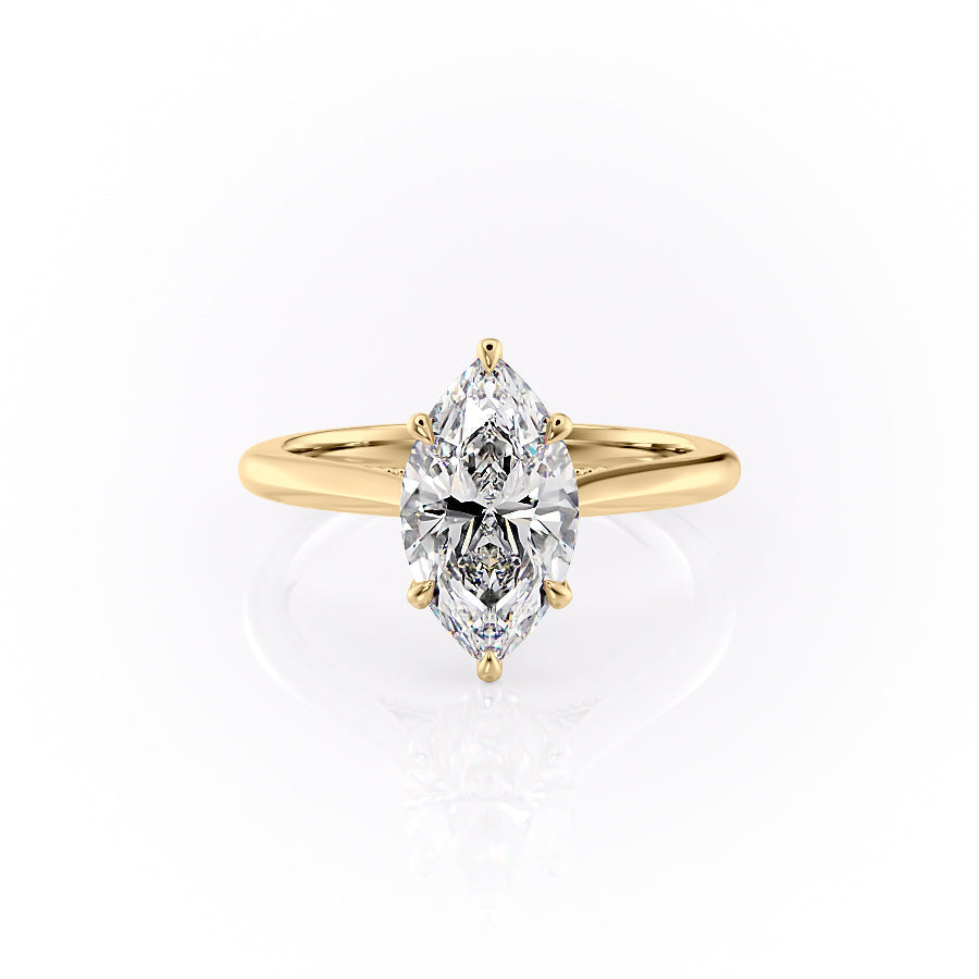 The Marlowe Set With A Marquise Lab Diamond-L'Amour Brilliance #material_gold