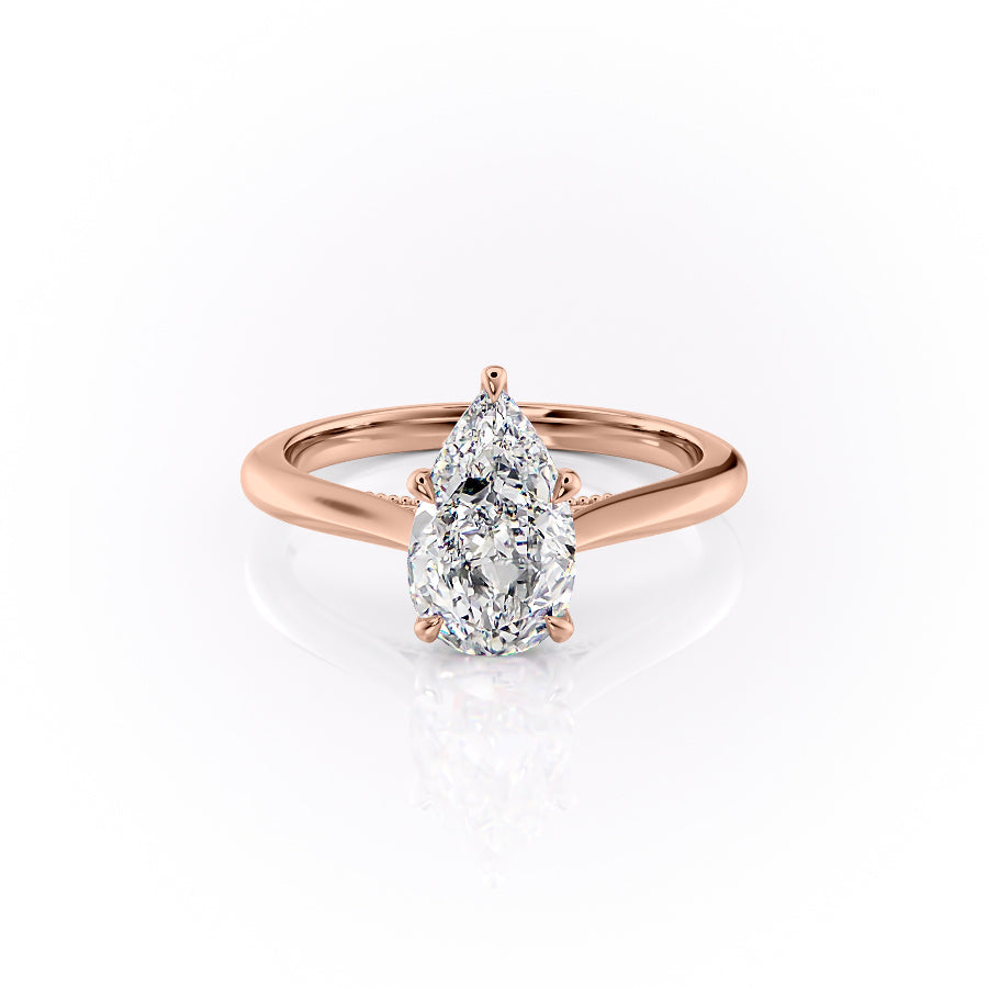The Marlowe Set With A Pear Lab Diamond-L'Amour Brilliance #material_rose