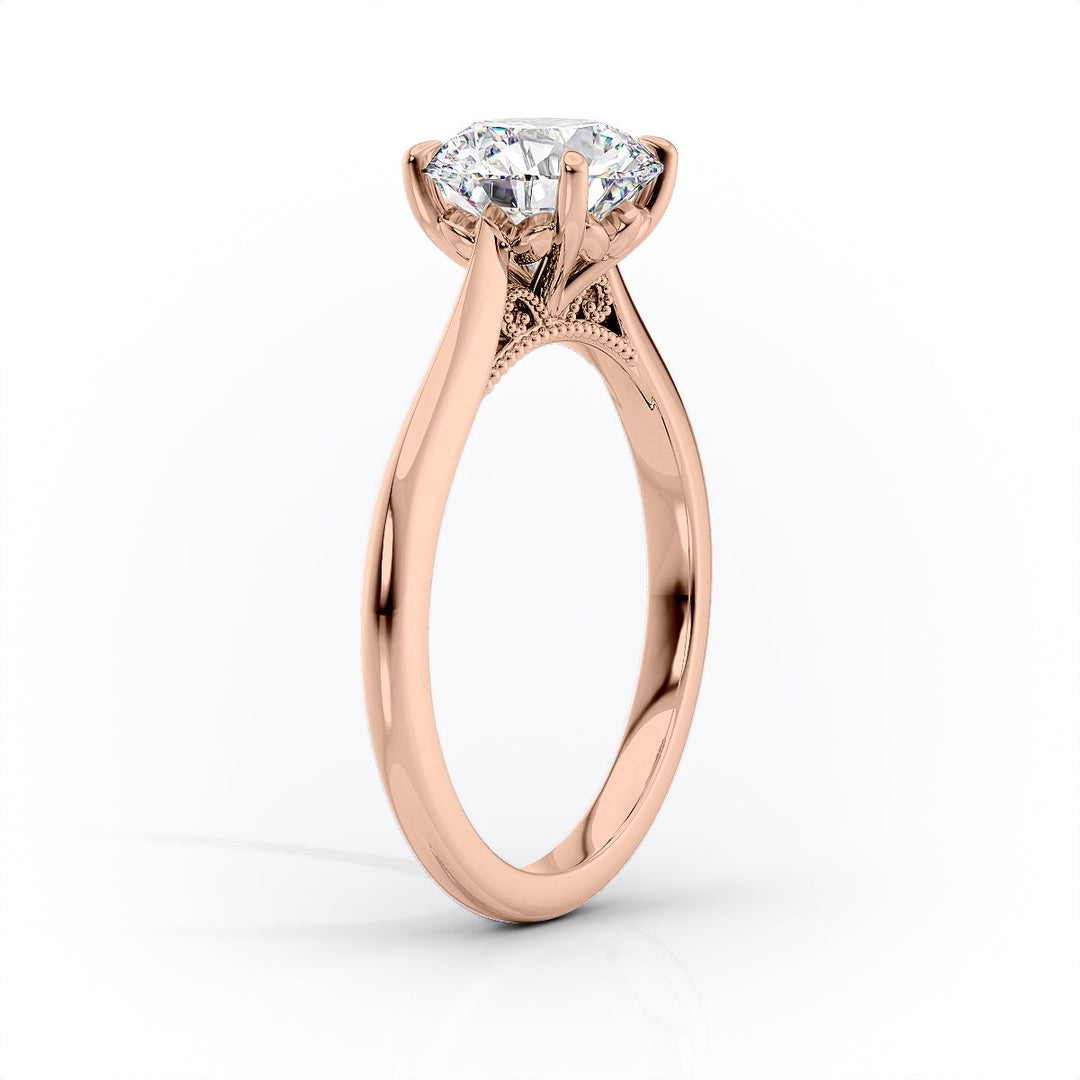 The Marlowe Set With A Pear Lab Diamond#material_rose