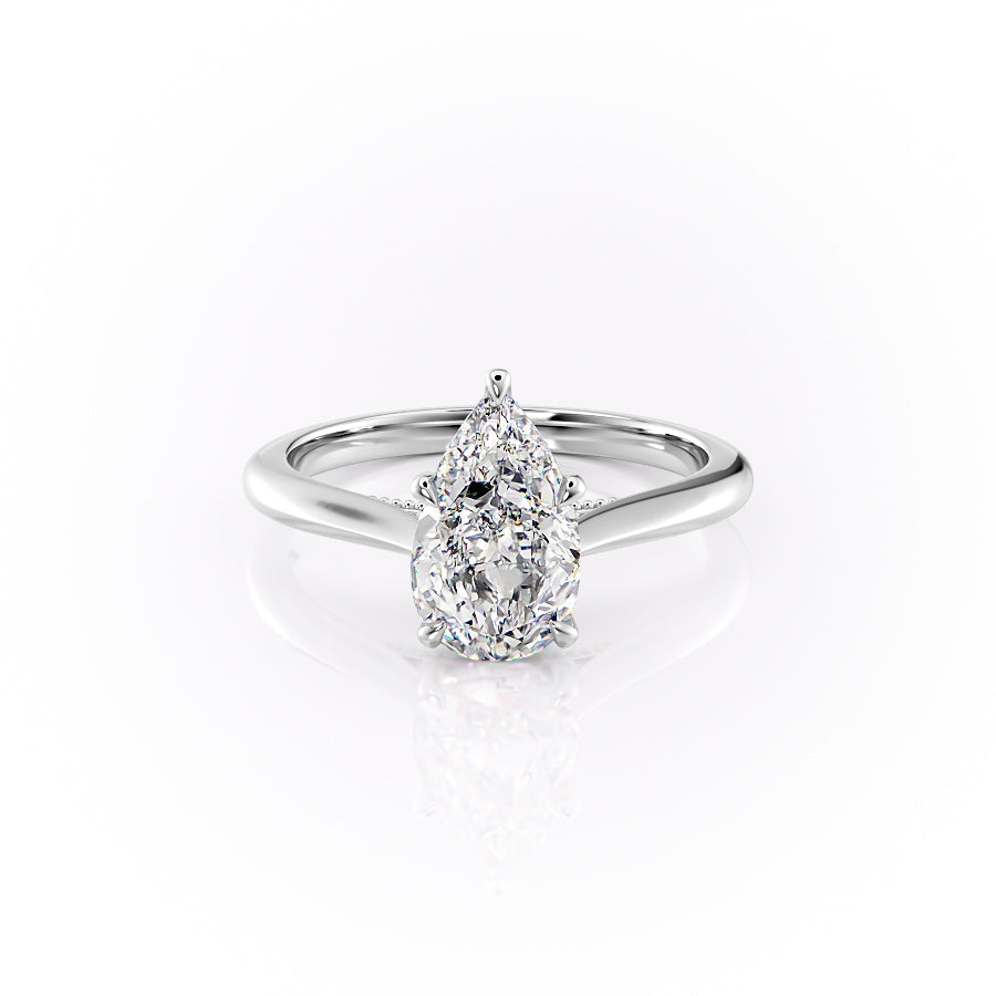 The Marlowe Set With A Pear Lab Diamond-L'Amour Brilliance #material_white
