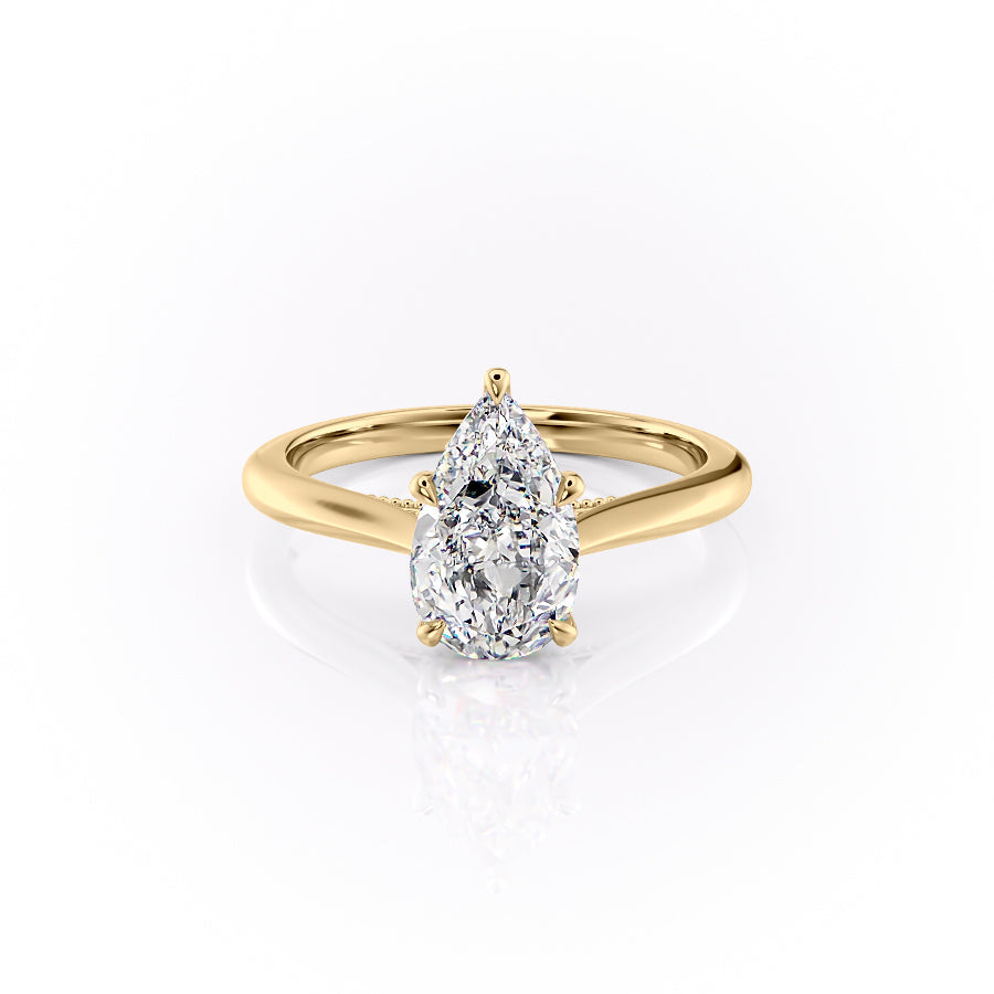 The Marlowe Set With A Pear Lab Diamond-L'Amour Brilliance #material_gold