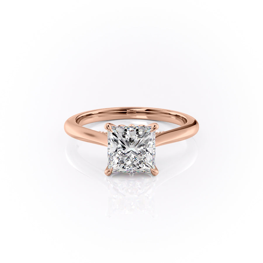 The Marlowe Set With A Princess Lab Diamond-L'Amour Brilliance #material_rose