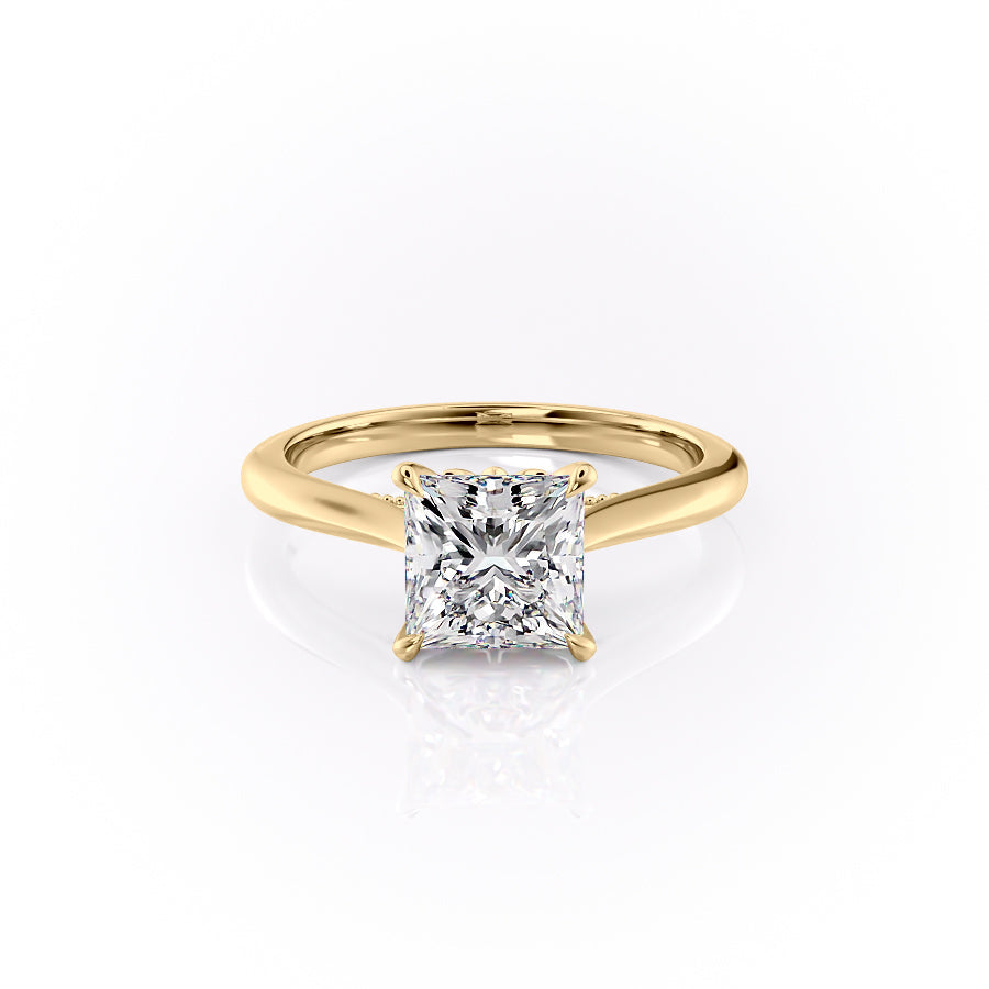 The Marlowe Set With A Princess Lab Diamond-L'Amour Brilliance #material_gold
