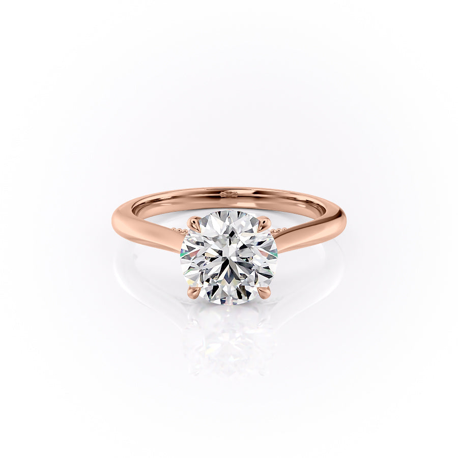 The Marlowe Set With A Round Lab Diamond-L'Amour Brilliance #material_rose