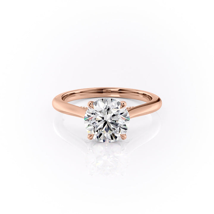 The Marlowe Set With A Round Lab Diamond-L'Amour Brilliance #material_rose