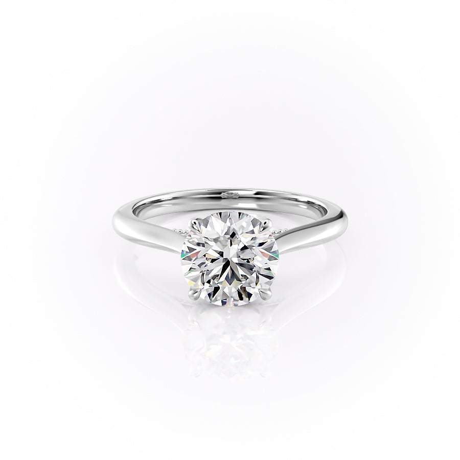 The Marlowe Set With A Round Lab Diamond-L'Amour Brilliance #material_white