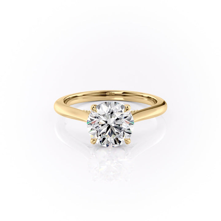 The Marlowe Set With A Round Lab Diamond-L'Amour Brilliance #material_gold