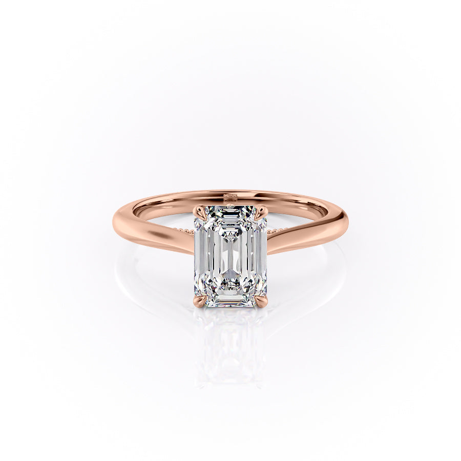 The Marlowe Set With An Emerald Lab Diamond-L'Amour Brilliance #material_rose
