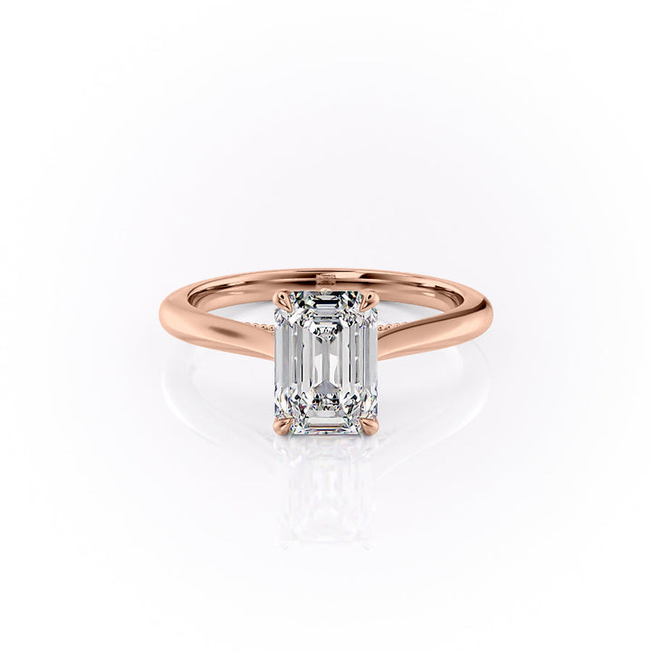 The Marlowe Set With An Emerald Lab Diamond-L'Amour Brilliance #material_rose