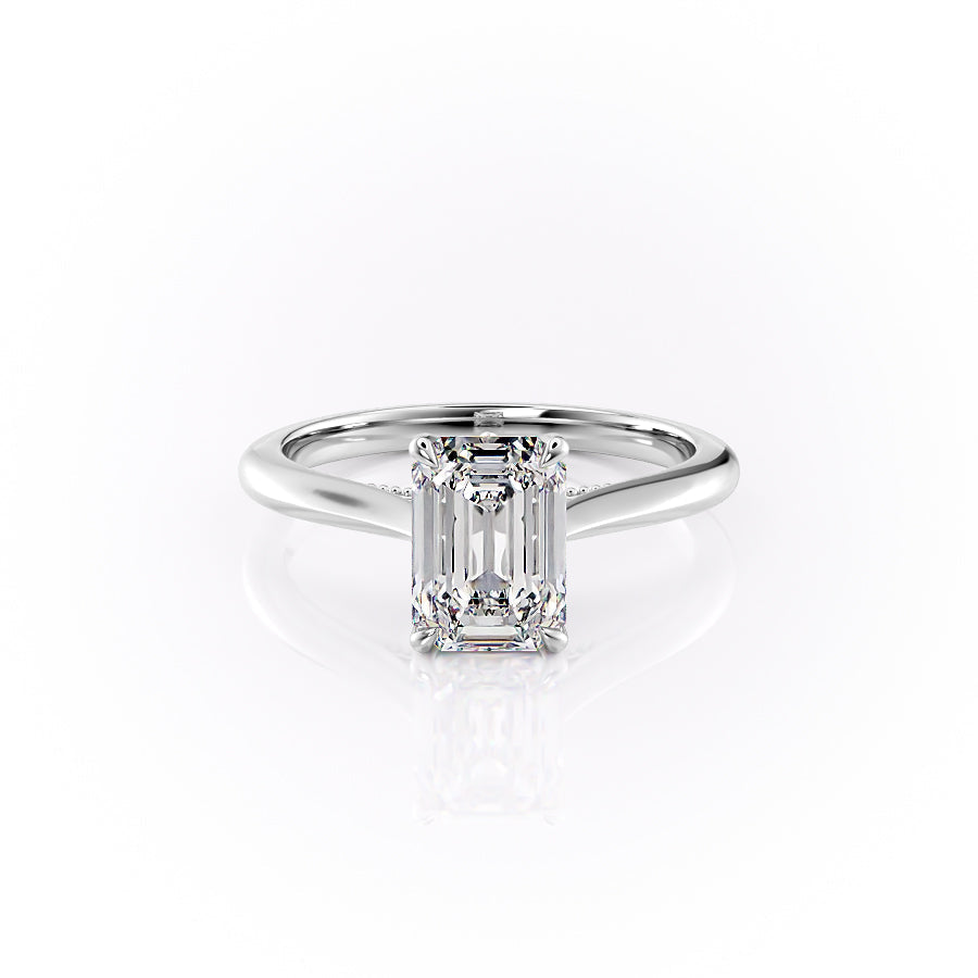 The Marlowe Set With An Emerald Lab Diamond-L'Amour Brilliance #material_white