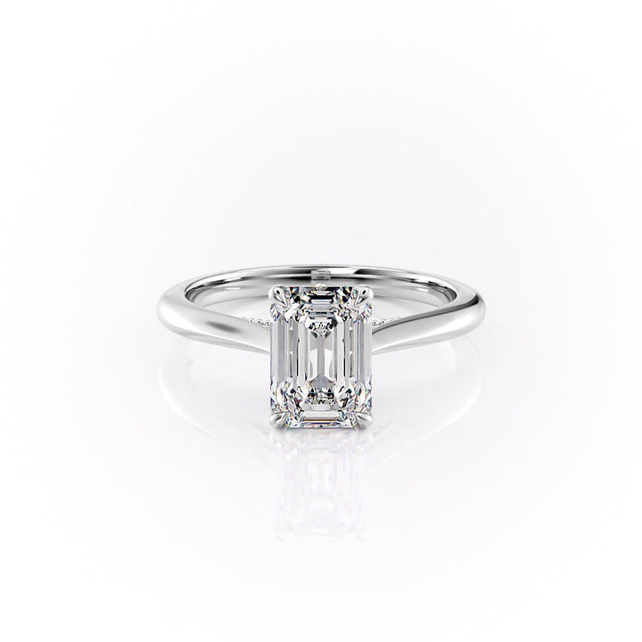The Marlowe Set With An Emerald Lab Diamond-L'Amour Brilliance #material_white