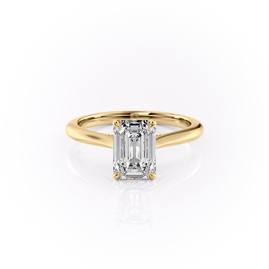 The Marlowe Set With An Emerald Lab Diamond-L'Amour Brilliance #material_gold