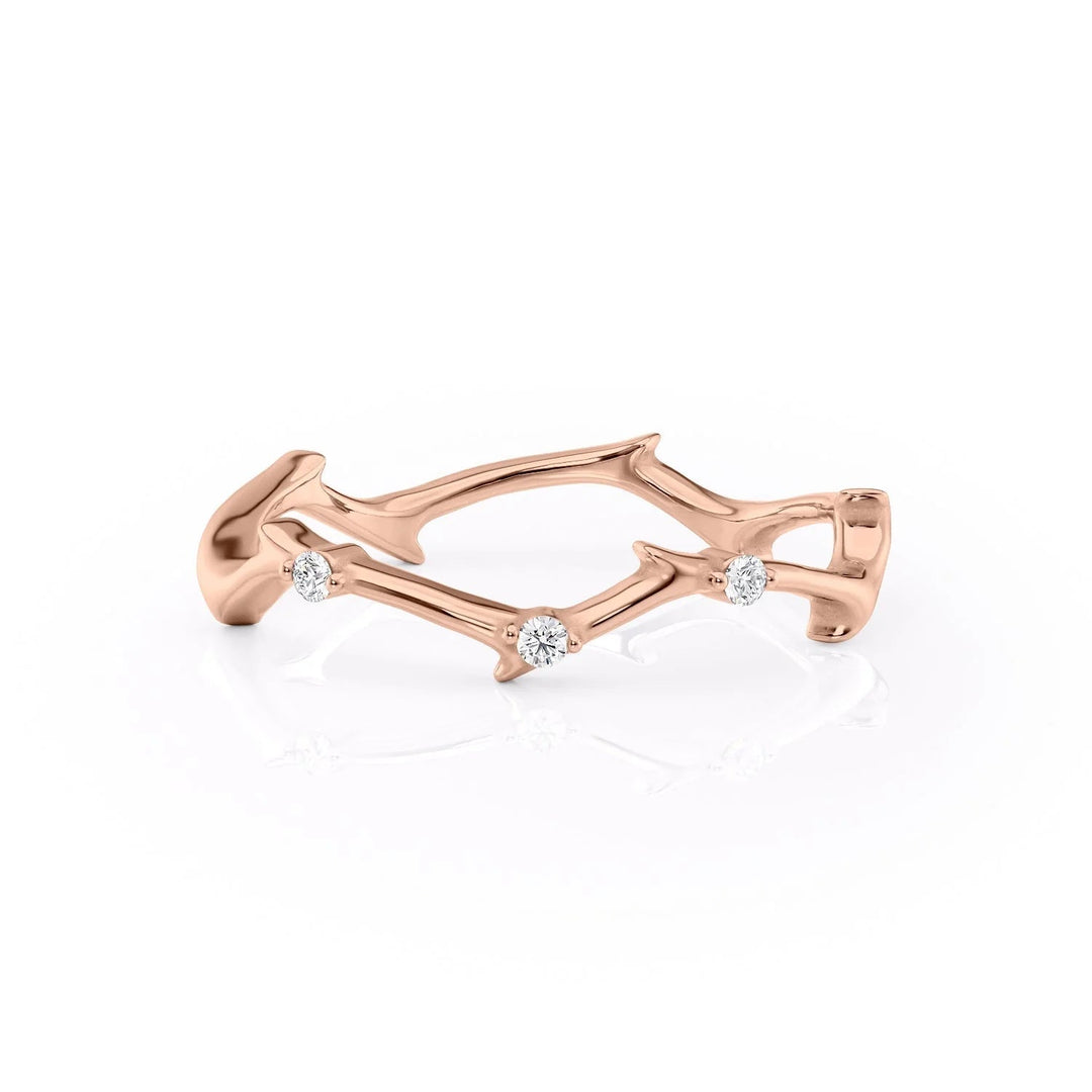 The Mini Coco Wedding Bands Plain 14K Rose#material_14k-rose