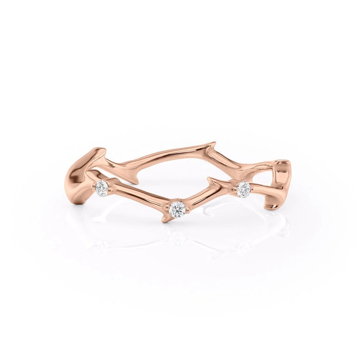 The Mini Coco Wedding Bands Plain#material_18k-rose