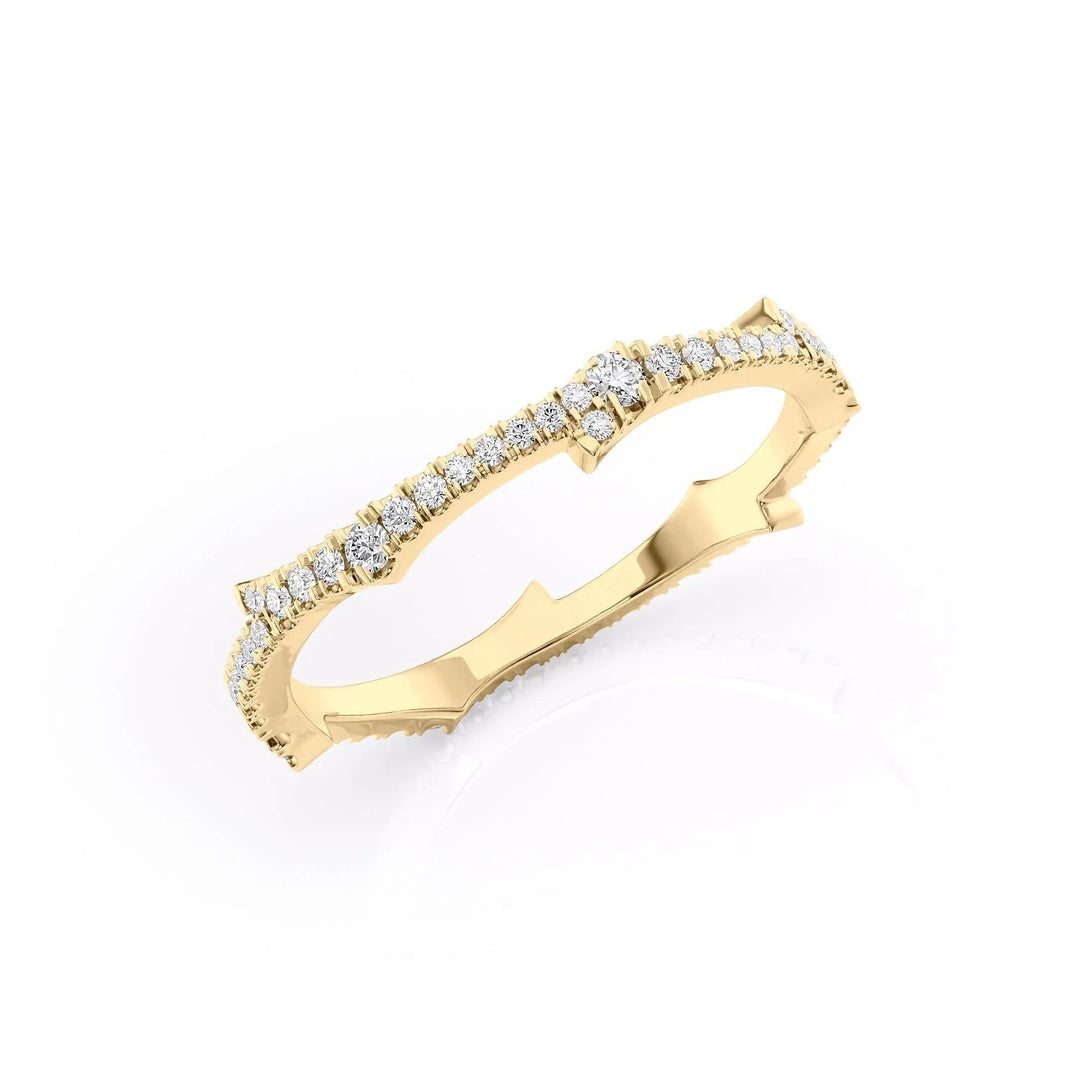 The Mini Pave Coco Wedding Bands Diamonds Half Way 14K Gold#material_14k-gold