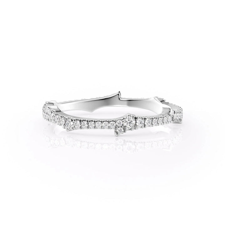 The Mini Pave Coco Wedding Bands Diamonds Half Way 14K White#material_14k-white