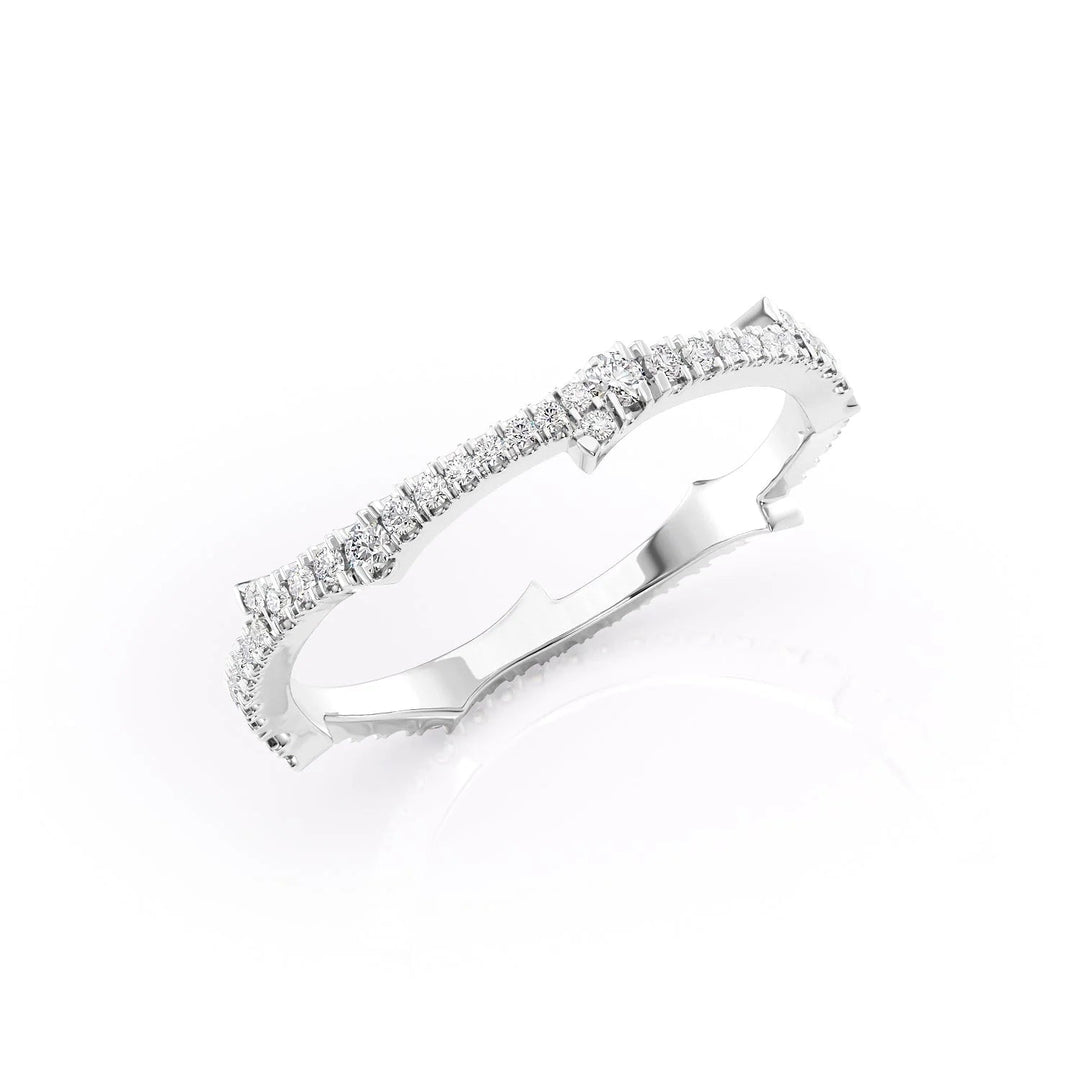 The Mini Pave Coco Wedding Bands Diamonds Half Way 14K White#material_14k-white