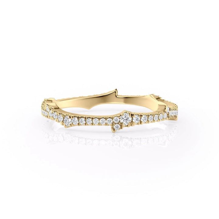 The Mini Pave Coco Wedding Bands Diamonds Half Way#material_18k-gold