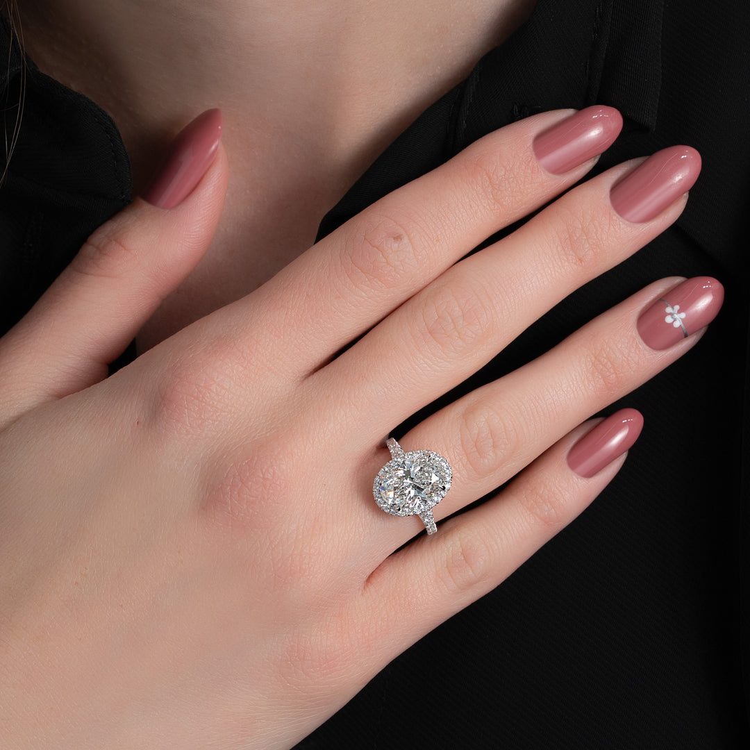The Molly Oval Lab Diamond Moissanite Engagement Ring