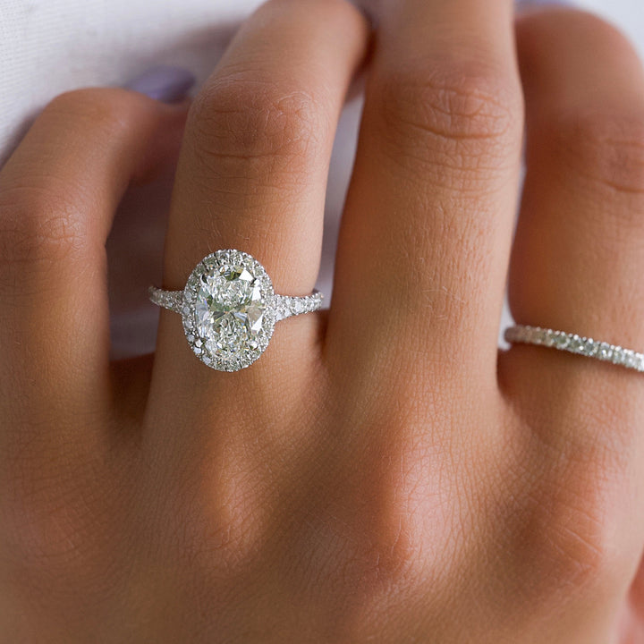 The Molly Oval Lab Diamond Moissanite Engagement Ring *Shown with 2.5 ct #material_white