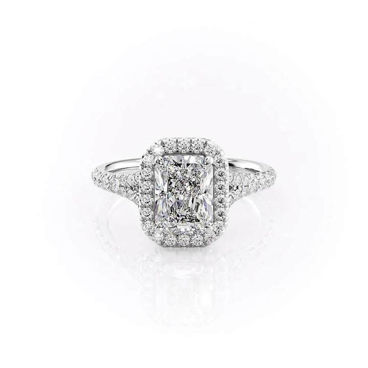 The Molly Set With Radiant Pave Moissanite#material_14k-white