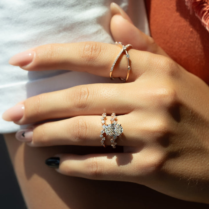 The Mona Oval Lab Diamond Moissanite Engagement Ring *Shown with 2 ct #material_rose