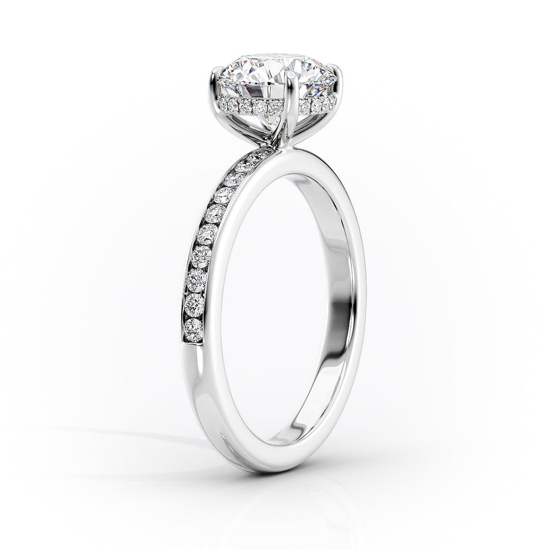 The Murphy Set With Marquise Side Stone Lab Diamond 1.5 Carat 14K White#material_14k-white