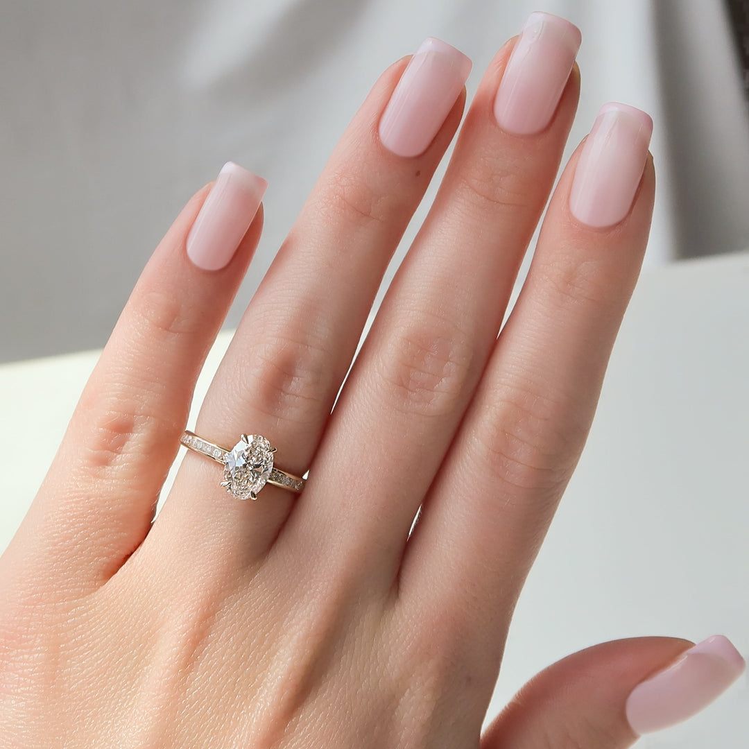 The Murphy Oval Lab Diamond Moissanite Engagement Ring