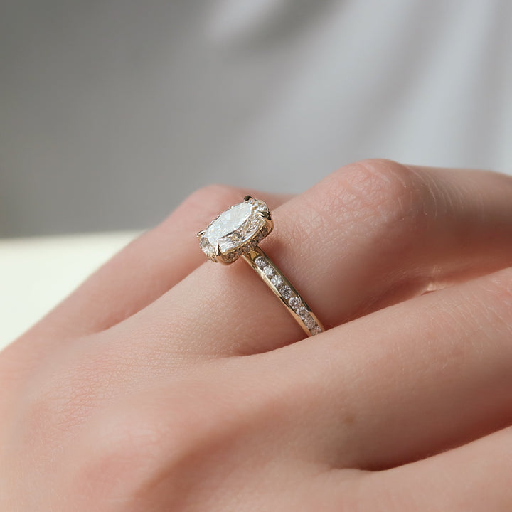 The Murphy Oval Lab Diamond Moissanite Engagement Ring *Shown with 1.5 ct #material_gold