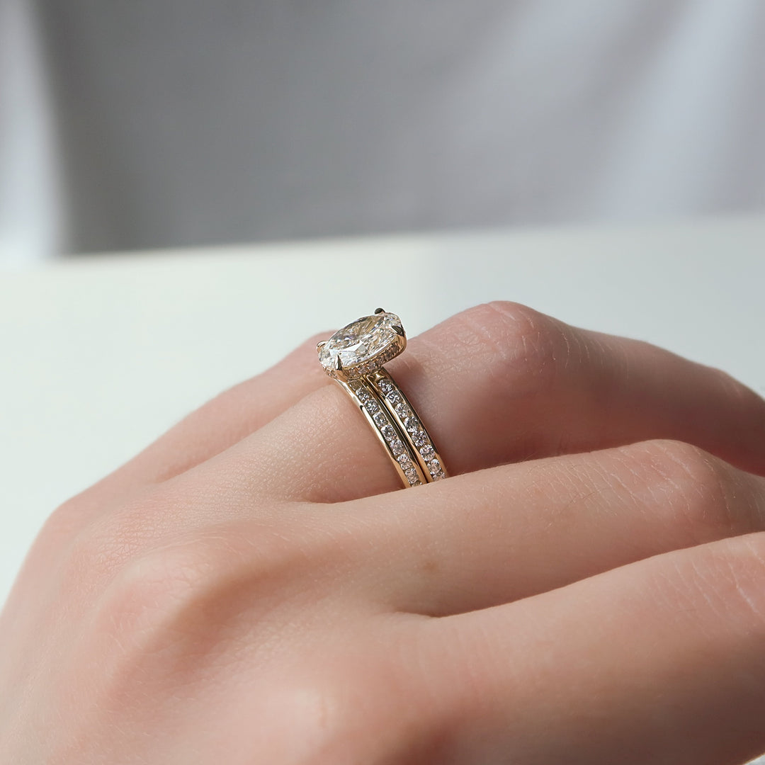 The Murphy Oval Lab Diamond Moissanite Engagement Ring