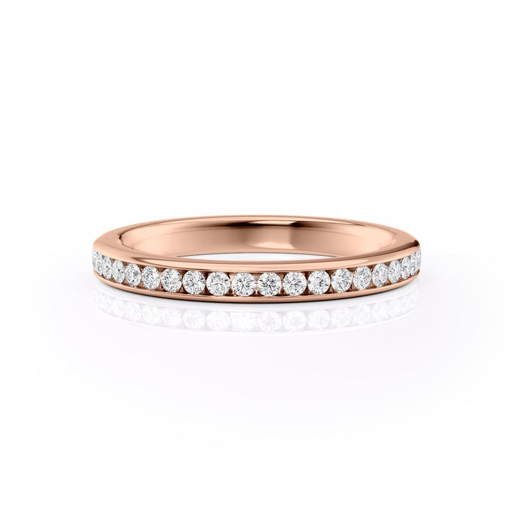 The Murphy Wedding Bands Diamonds Half Way 14K Rose#material_14k-rose