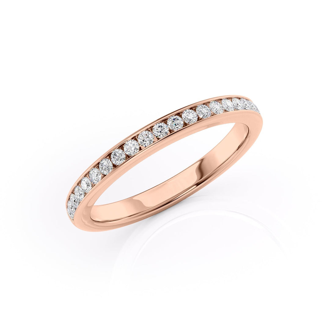 The Murphy Wedding Bands Diamonds Half Way 14K Rose#material_14k-rose