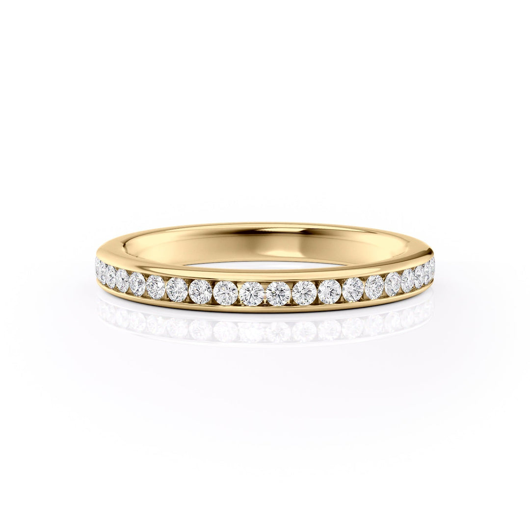 The Murphy Wedding Bands Diamonds Half Way#material_18k-gold