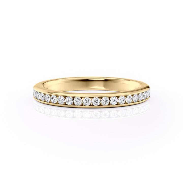 The Murphy Wedding Bands Diamonds Half Way#material_18k-gold