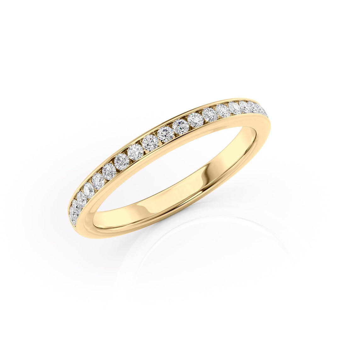 The Murphy Wedding Bands Diamonds Half Way#material_18k-gold