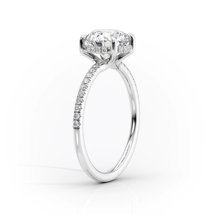 The Myra Set With Oval Pave Moissanite#material_14k-white