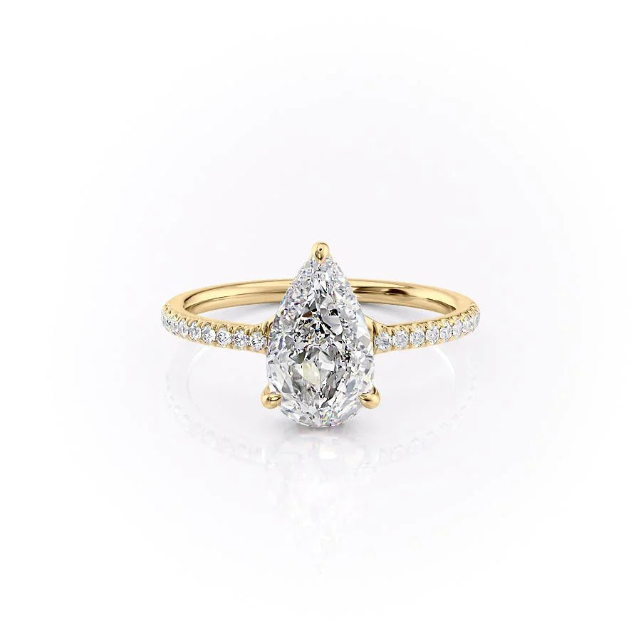 The Myra Set With Pear Pave Moissanite#material_14k-gold